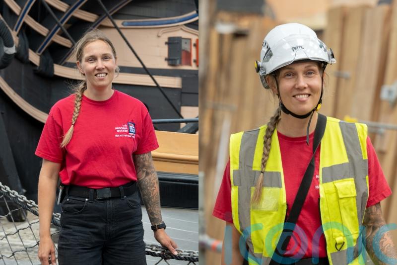 Mum swaps hospitality job for shipwright role on £42m HMS Victory: The Big Repair project