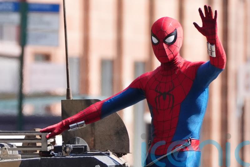 Spider-Man stunt double seen racing through Glasgow on military vehicle