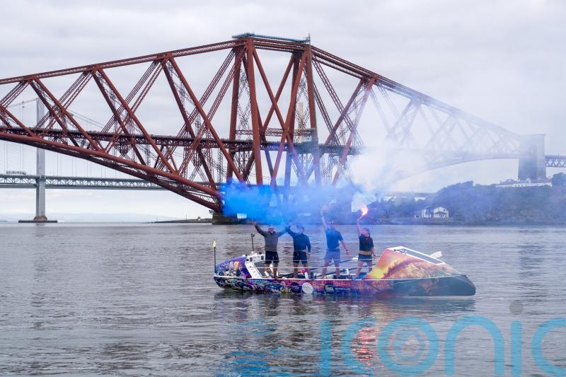 Charity rowers MP mistook for migrants complete first leg of journey
