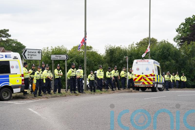 Anti-migrant and anti-racism protesters clash outside asylum seeker hotel