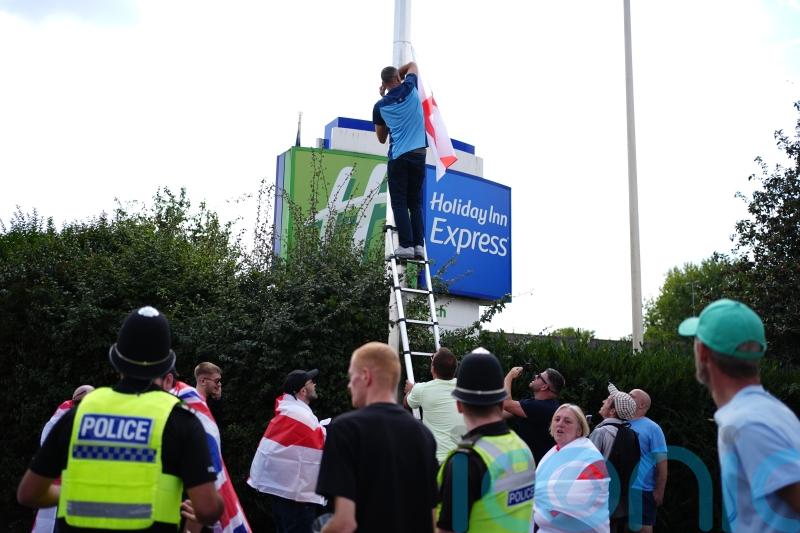 Asylum hotel protests continue as Cooper sets out plan to clear appeals backlog