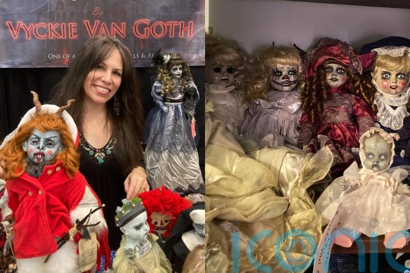 Gothic artist with collection of 400 ‘creepy’ dolls says some are haunted and require ‘rules’ to stop disturbances