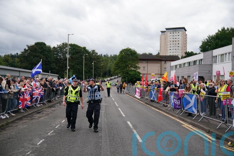 Three arrests made after Falkirk asylum hotel protests