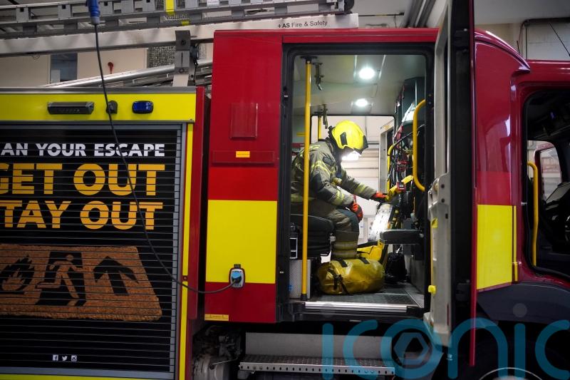 Five receive treatment as 60 firefighters tackle flat blaze
