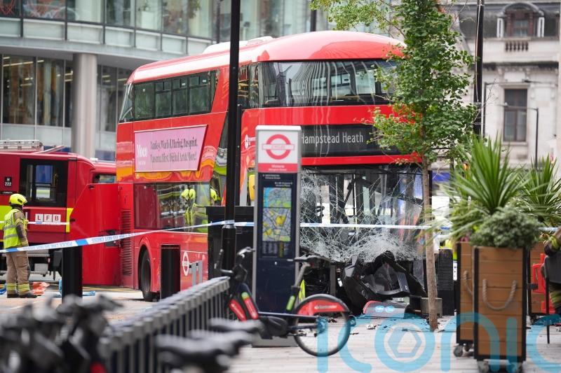 ‘Several’ people injured after bus mounts pavement near Victoria Station