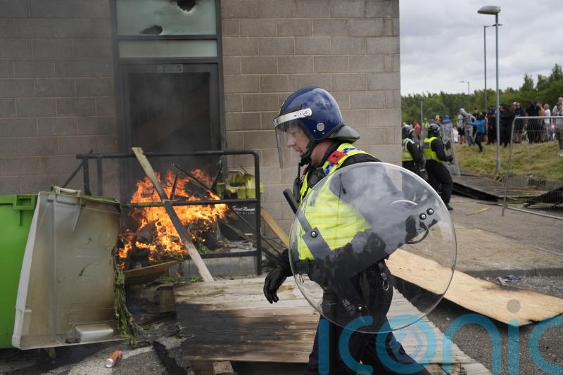 Equal longest summer riots sentence for man who stoked fire outside hotel