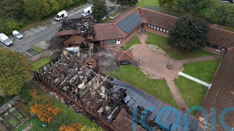 Man arrested on suspicion of criminal damage and arson after fire at MP’s office