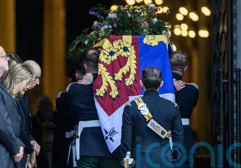 Duchess of Kent’s coffin arrives at Westminster Cathedral on eve of funeral