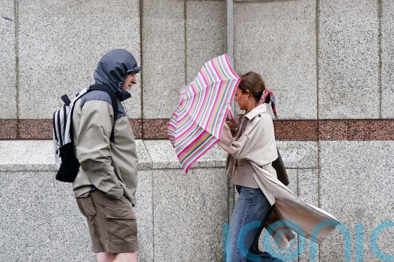 Flood warnings in place with 75mph gusts possible in stormy weekend