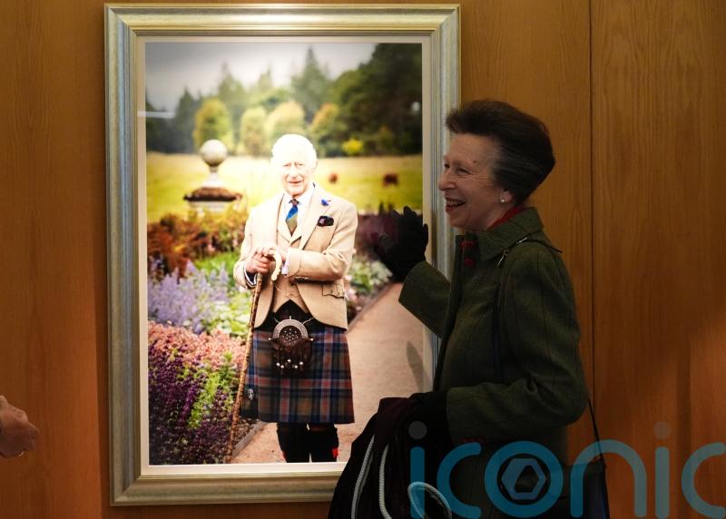 Princess Royal unveils portrait of the King at Scottish Parliament