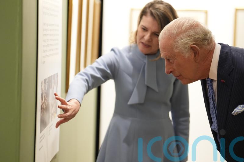 King visits exhibition of paintings including his own watercolours