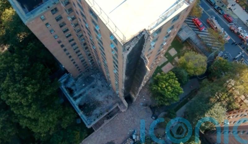 Part of high-rise apartment building in New York City collapses