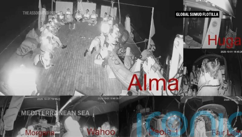Israeli navy has begun intercepting Gaza-bound aid flotilla, say activists