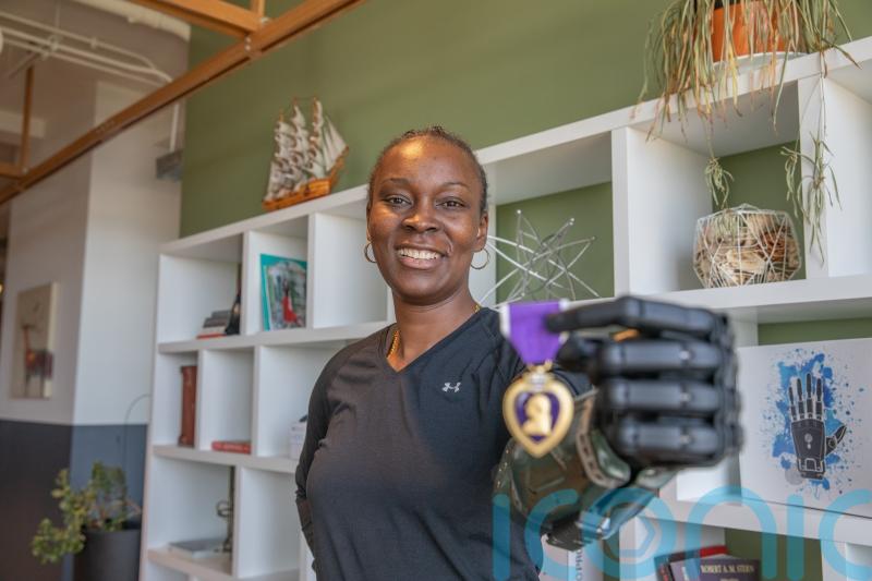 US veteran becomes first to get new bionic arm designed by UK firm
