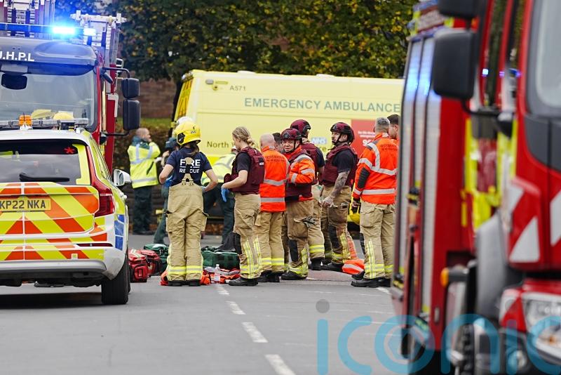 Four injured after car driven at people and man stabbed outside synagogue