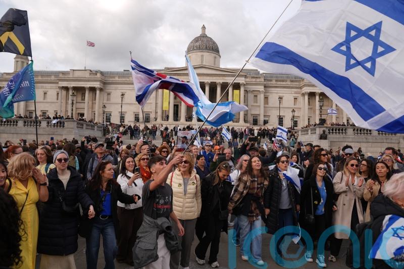 Palestine Action protest ‘almost gloating over Yom Kippur attack’, demo hears