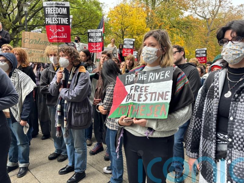 Hundreds of Edinburgh University staff and students join pro-Palestinian protest