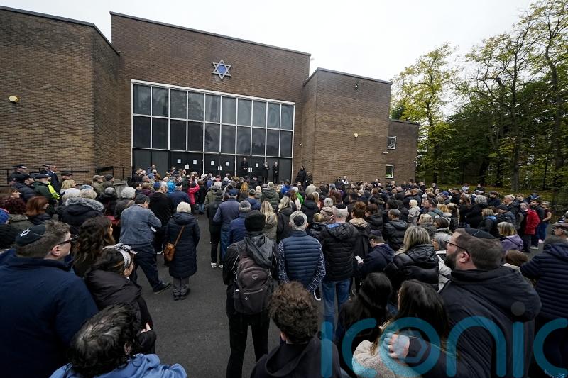 Vigil held at Manchester synagogue one week after terror attack