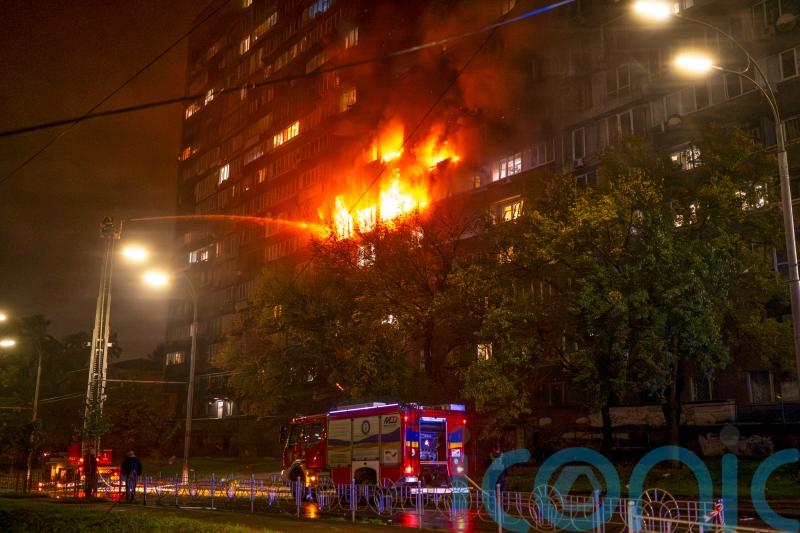 At least 20 hurt in Russian strikes on Ukrainian capital