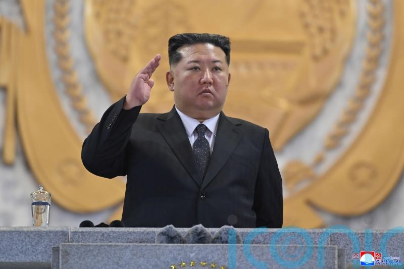 North Korea displays new long-range missile at military parade