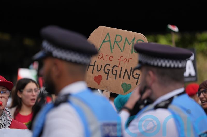 Thousands gather for pro-Palestine march to mark two years since Gaza war