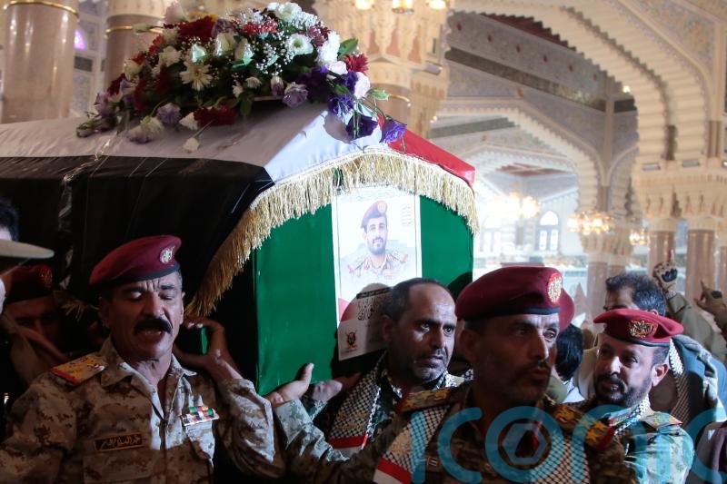 Yemen’s Houthi rebels hold funeral for chief of staff killed in Israeli strike