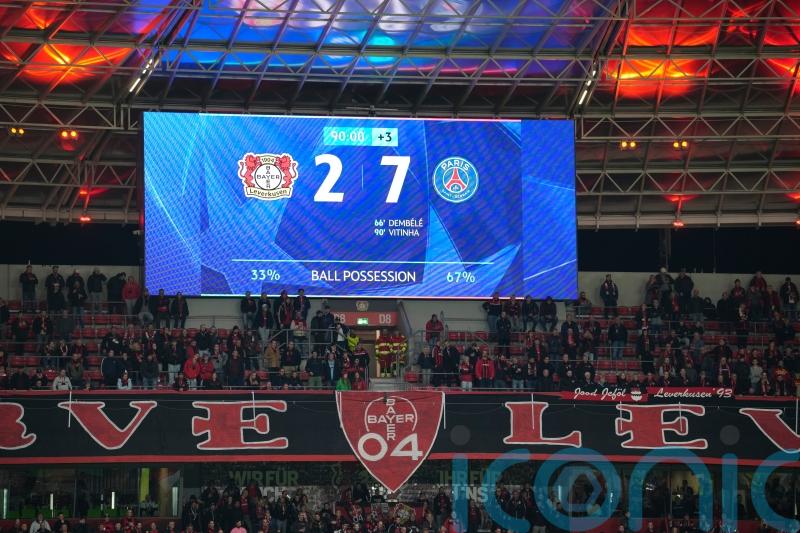 Champions League round-up: PSG score seven while Barcelona and PSV hit six