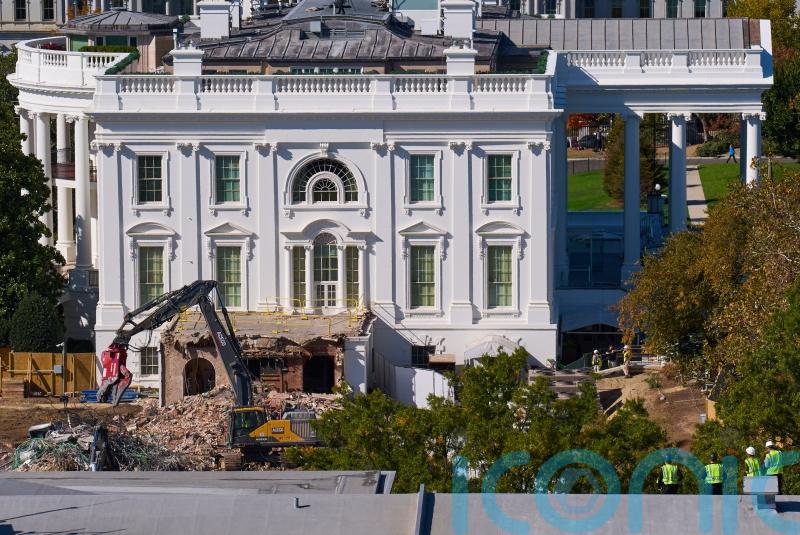 White House East Wing demolished as Trump proceeds with ballroom construction