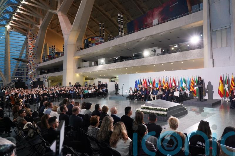 Spain holds memorial ceremony for flood victims year after disaster