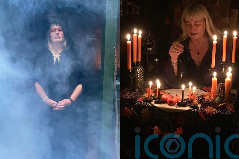 Witch claims to communicate with ancestors at Halloween through a silent meal, using tarot cards and pendulums