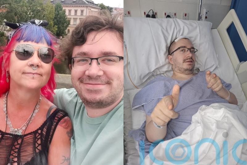 Mother of man, 24, who had 10 surgeries after brain tumour found says it is unknown ‘how much of life he will get back’