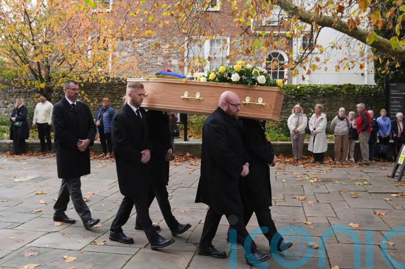 Mourners gather for Keeping Up Appearances star Patricia Routledge&rsquo;s funeral