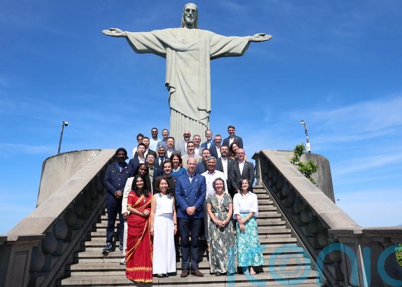 William follows in mother&rsquo;s footsteps as he views Rio de Janeiro from above