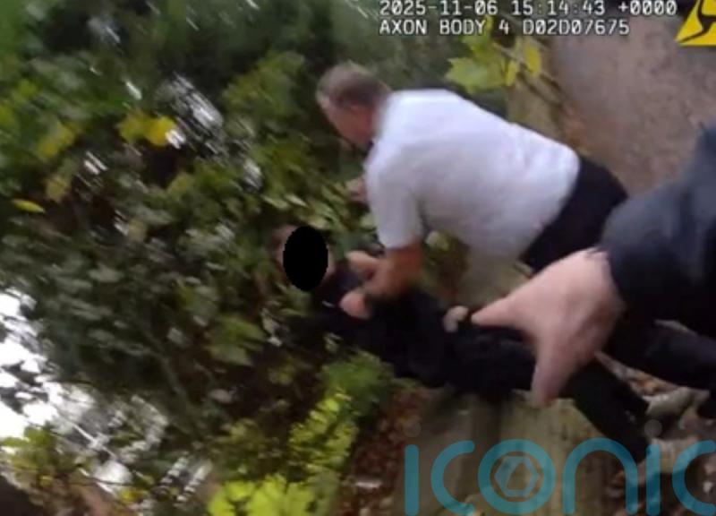 Suspected thief arrested after running into path of chief constable