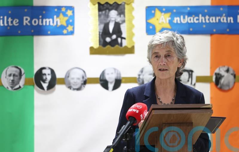 Connolly says Irish ‘seen as a problem for too long’ at first visit as president