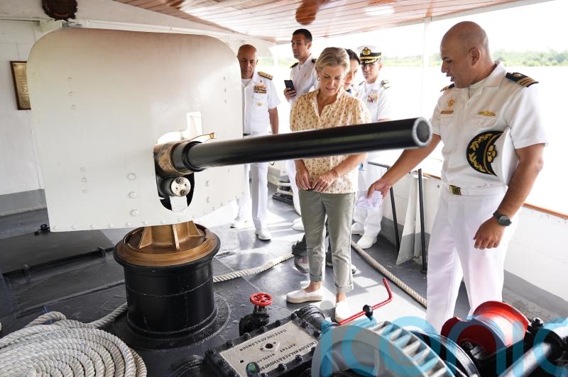 Sophie tours Amazon gunboat built in Birkenhead during visit to Peru