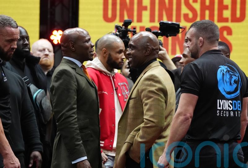 Chris Eubank Jr and Conor Benn upstaged by their famous fathers at media event