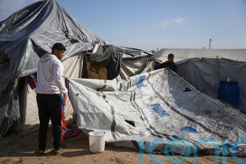 First strong winter rains soak Gaza’s makeshift shelters