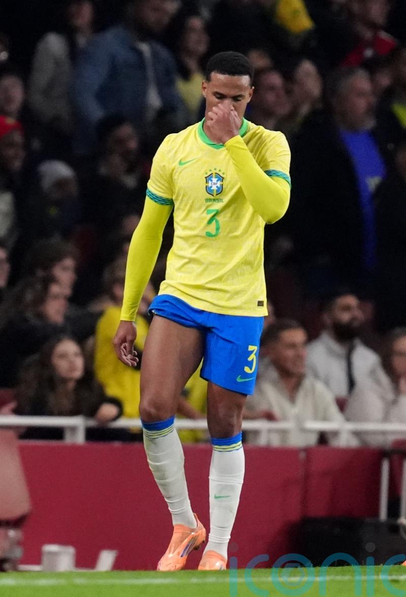 Gabriel injury scare for Arsenal as he limps off in Brazil win