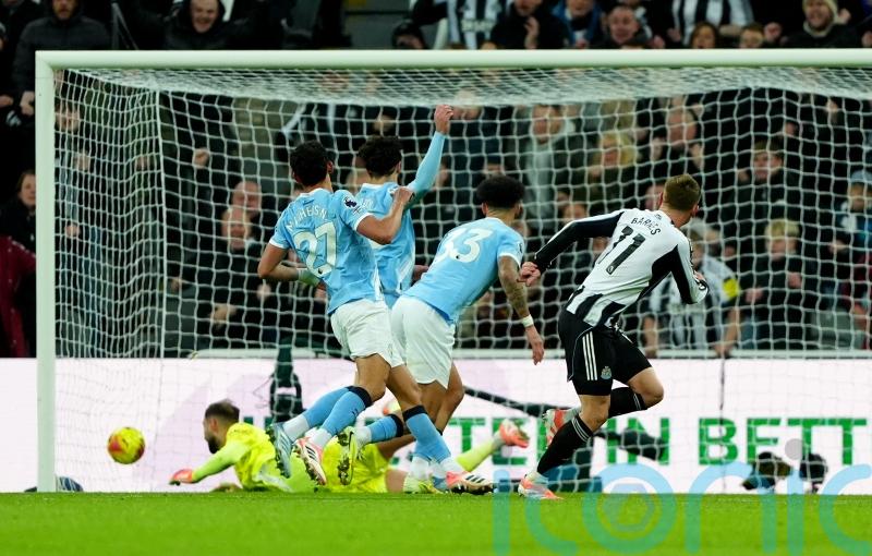 Harvey Barnes bags brace as Newcastle beat Manchester City in thriller