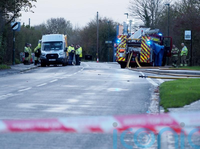 Homes evacuated after car crashes into gas substation