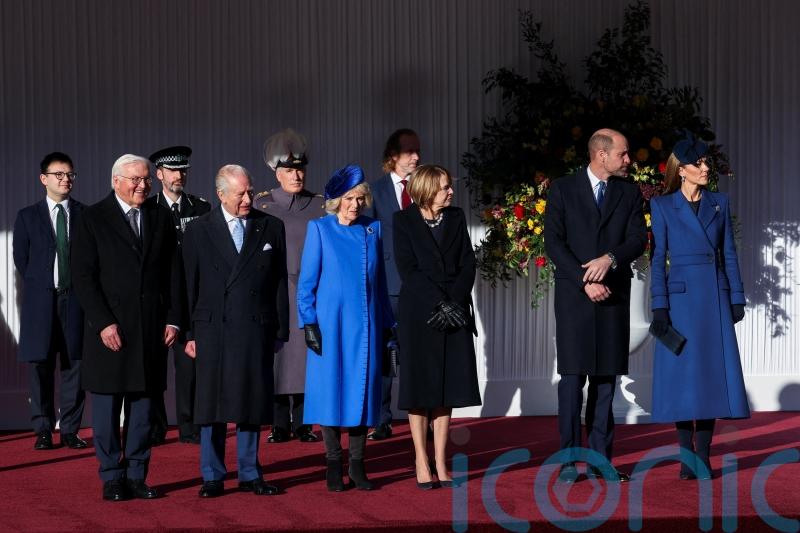 King and Queen greet German president at start of historic state visit