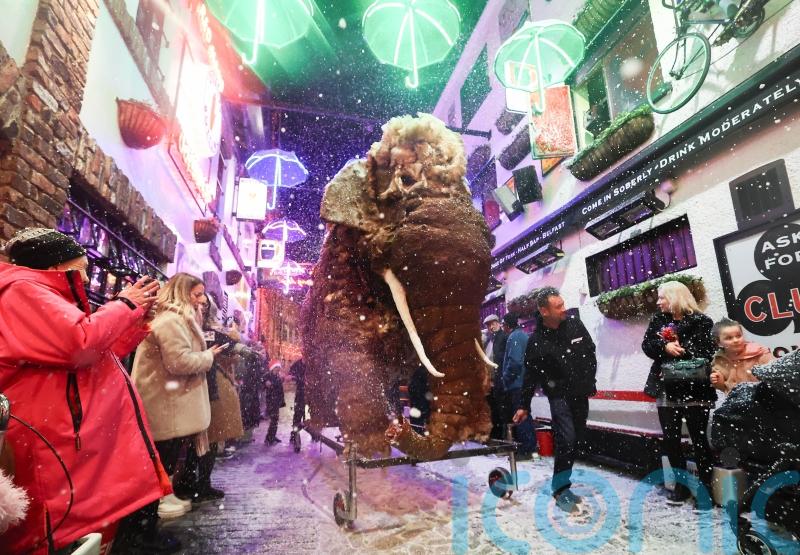 Mammoth festive surprise for revellers in Belfast’s Cathedral Quarter