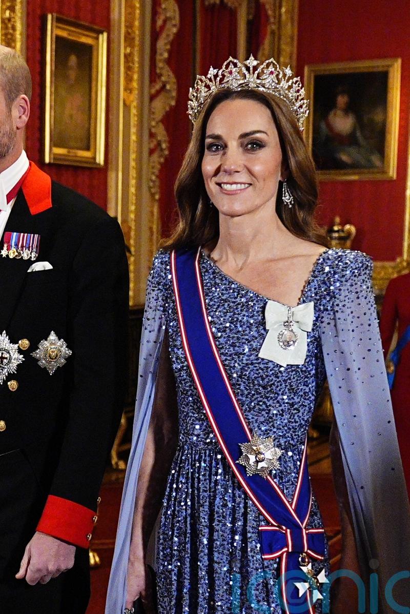 Kate sparkles in tiara designed by German-born Prince Albert for state banquet