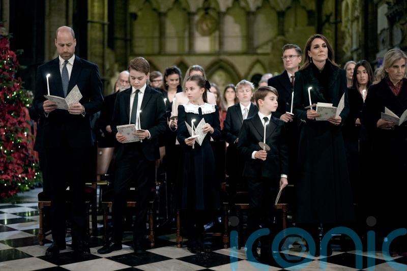 William and Kate join celebrities for Together at Christmas carol service