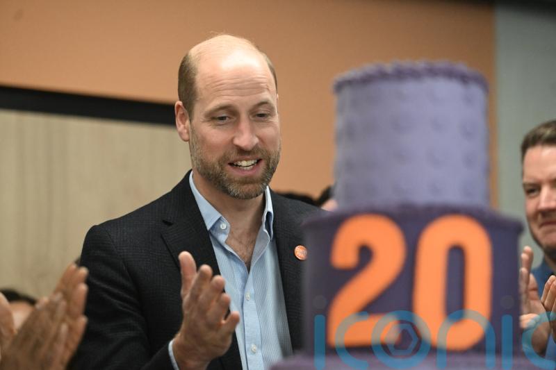 William celebrates 20 years as Centrepoint’s ‘proud’ patron with cake
