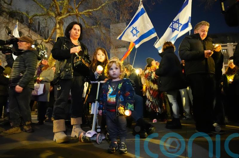 Dozens attend London vigil to pay tribute to victims of Bondi Beach attack