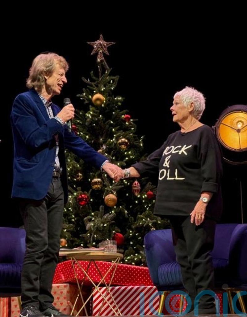 Dame Judi Dench fulfils her &lsquo;dream&rsquo; of sharing the stage with Sir Mick Jagger