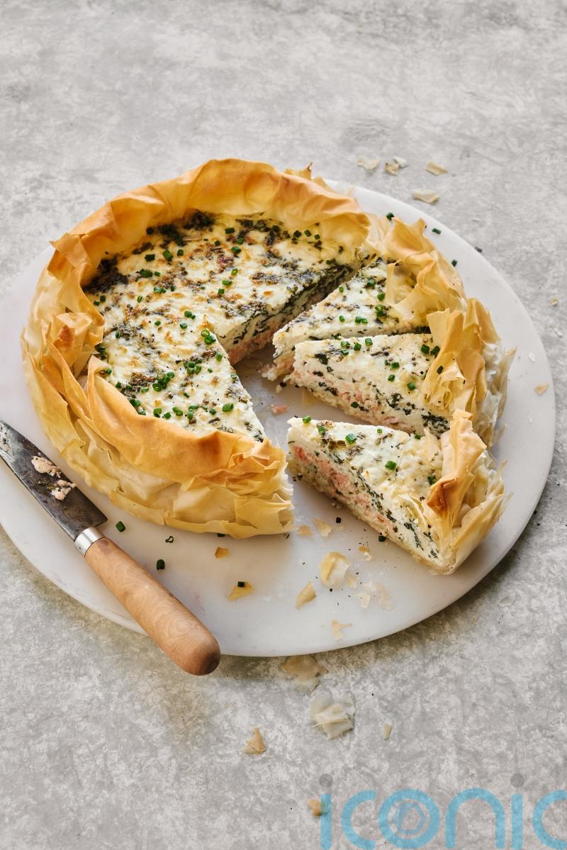 Emily English&rsquo;s salmon and spinach filo cottage cheese quiche