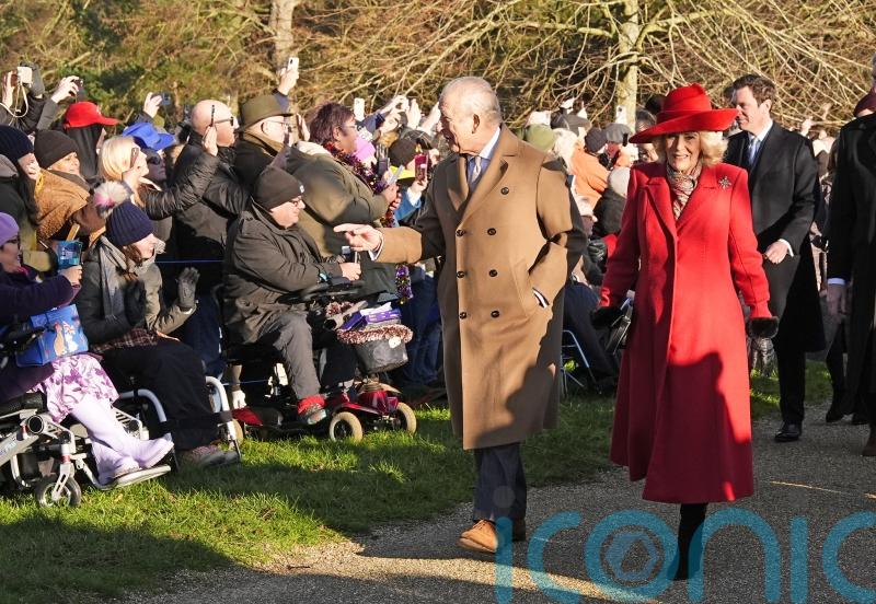 Royal family walks to traditional church service on King&rsquo;s Sandringham Estate